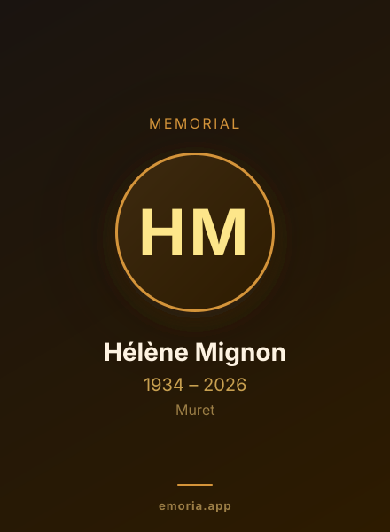 Memorial portrait of Hélène Mignon