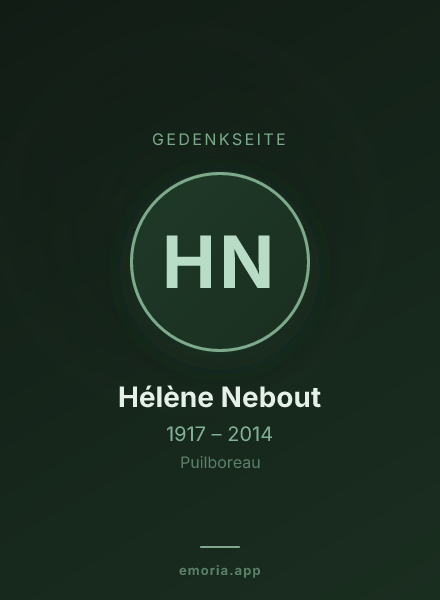 Gedenkportrait von Hélène Nebout