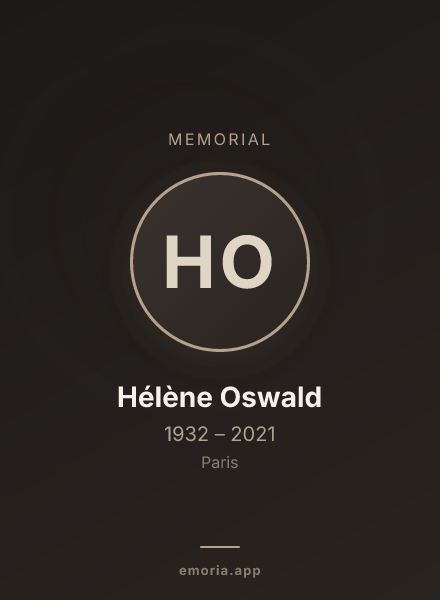 Memorial portrait of Hélène Oswald