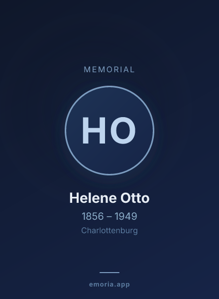 Memorial portrait of Helene Otto