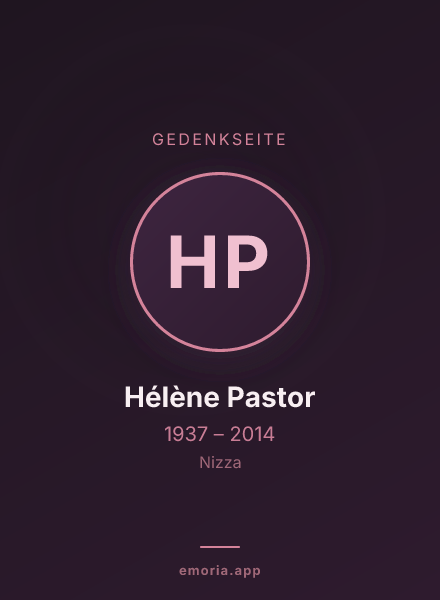Gedenkportrait von Hélène Pastor