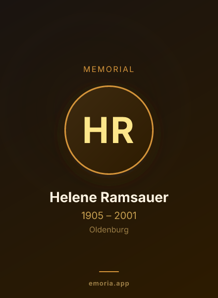 Memorial portrait of Helene Ramsauer