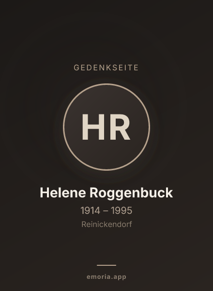 Gedenkportrait von Helene Roggenbuck