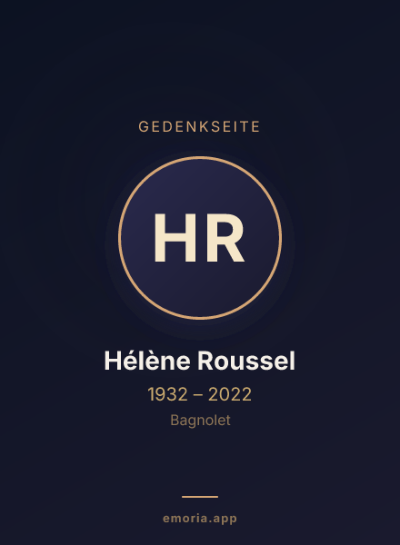 Gedenkportrait von Hélène Roussel