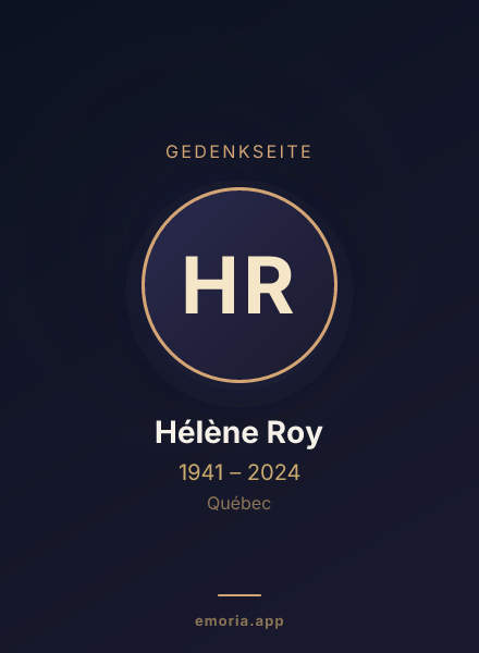 Gedenkportrait von Hélène Roy