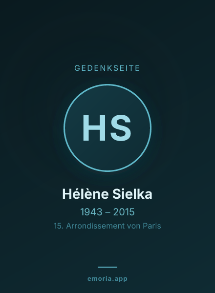 Gedenkportrait von Hélène Sielka