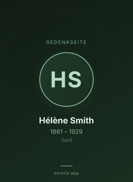 Gedenkportrait von Hélène Smith