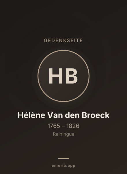 Gedenkportrait von Hélène Van den Broeck