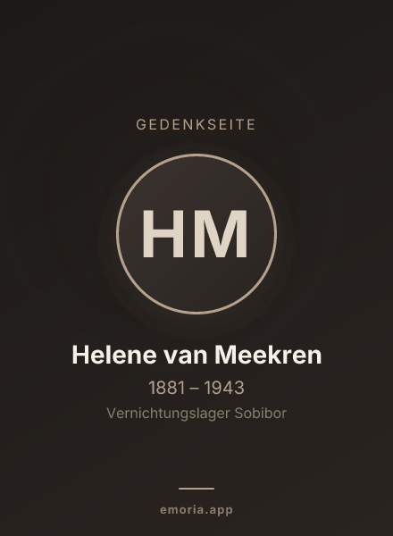 Gedenkportrait von Helene van Meekren