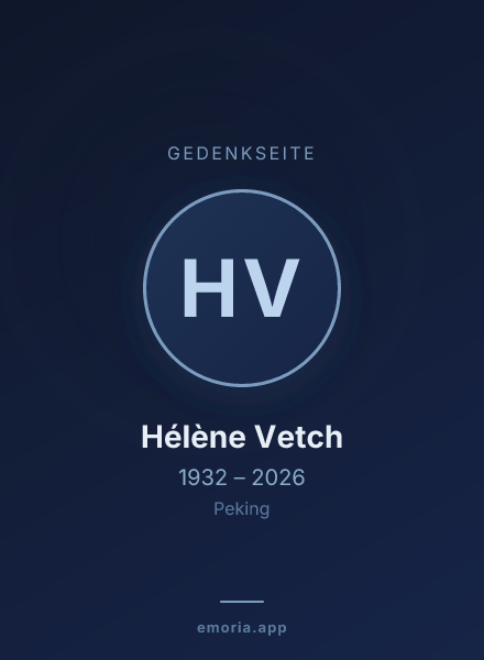 Gedenkportrait von Hélène Vetch