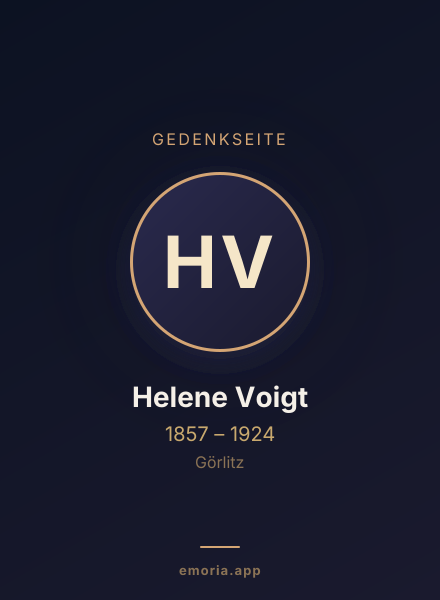 Gedenkportrait von Helene Voigt