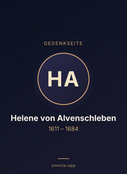 Gedenkportrait von Helene von Alvenschleben