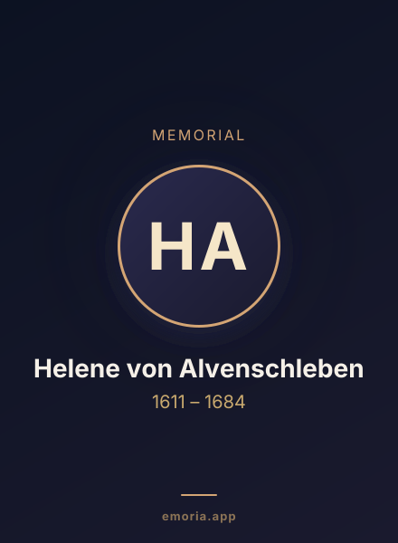 Memorial portrait of Helene von Alvenschleben