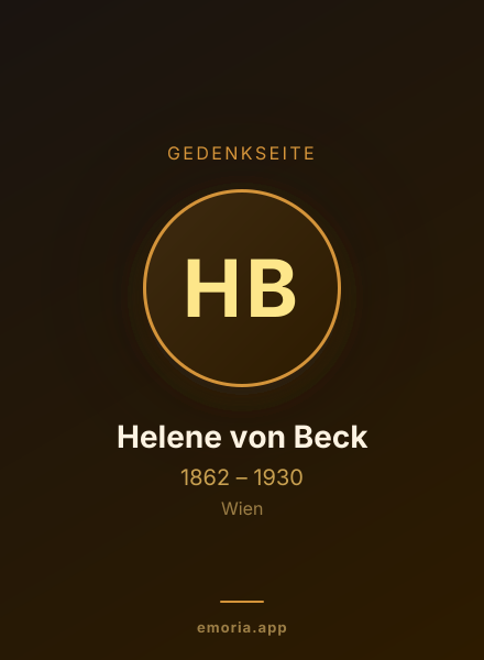 Gedenkportrait von Helene von Beck