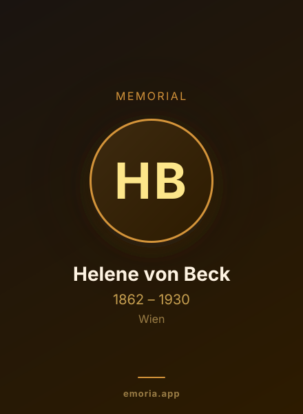 Memorial portrait of Helene von Beck