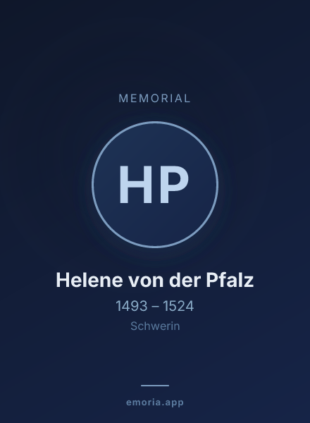 Memorial portrait of Helene von der Pfalz