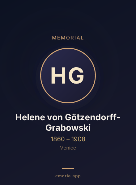 Memorial portrait of Helene von Götzendorff-Grabowski