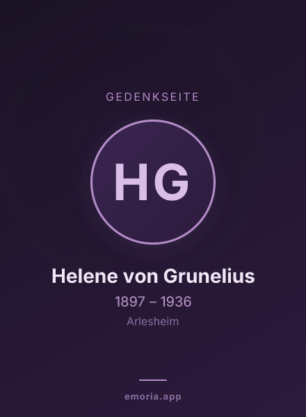 Gedenkportrait von Helene von Grunelius
