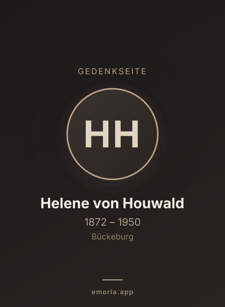 Gedenkportrait von Helene von Houwald