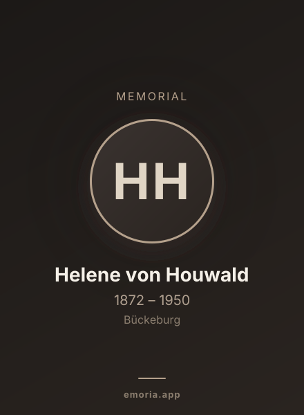 Memorial portrait of Helene von Houwald