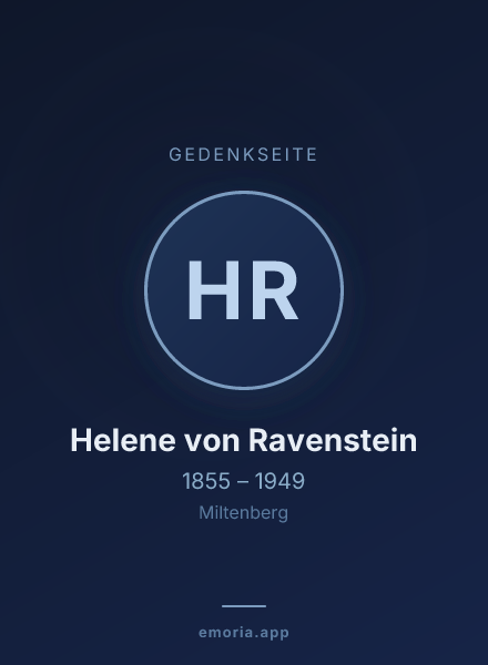 Gedenkportrait von Helene von Ravenstein