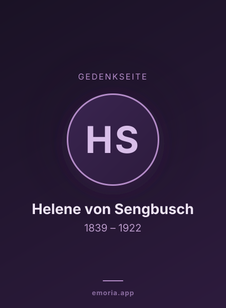 Gedenkportrait von Helene von Sengbusch