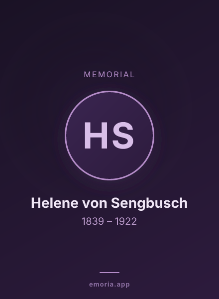 Memorial portrait of Helene von Sengbusch