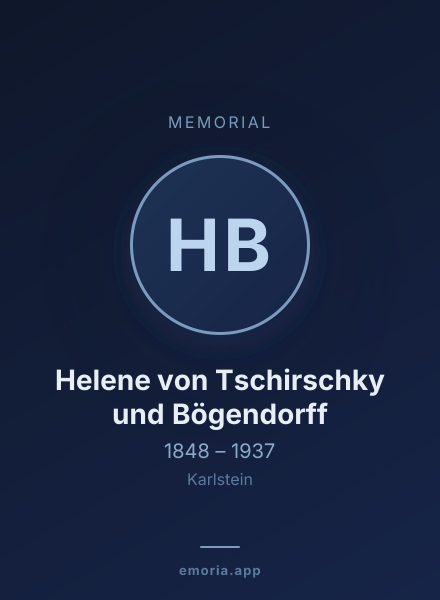 Memorial portrait of Helene von Tschirschky und Bögendorff