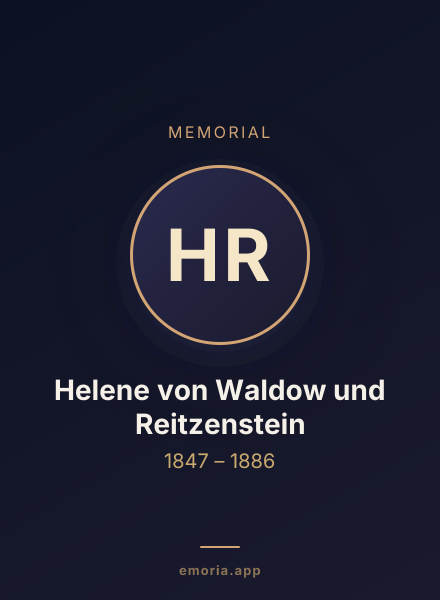 Memorial portrait of Helene von Waldow und Reitzenstein