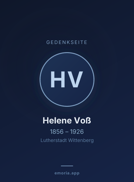 Gedenkportrait von Helene Voß