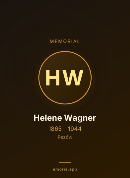 Memorial portrait of Helene Wagner