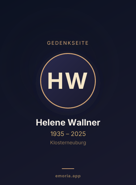 Gedenkportrait von Helene Wallner