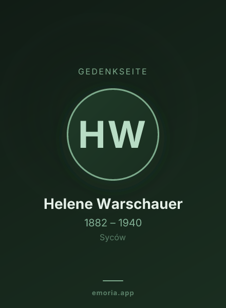 Gedenkportrait von Helene Warschauer