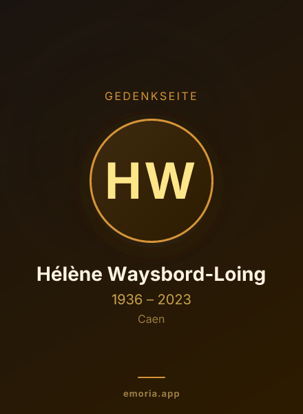 Gedenkportrait von Hélène Waysbord-Loing