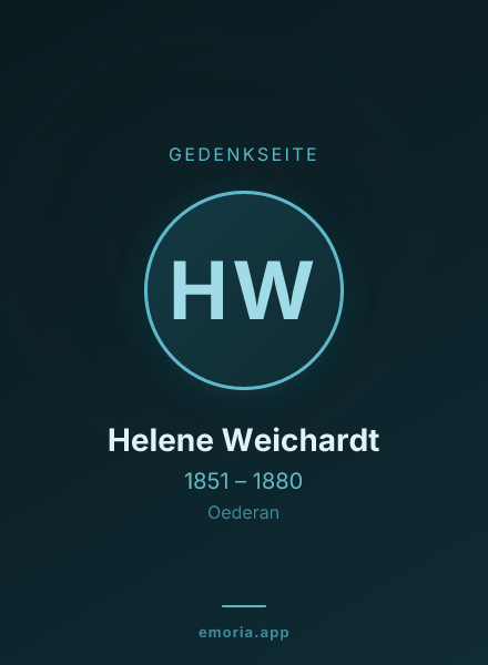 Gedenkportrait von Helene Weichardt