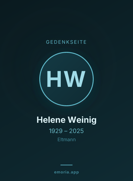 Gedenkportrait von Helene Weinig