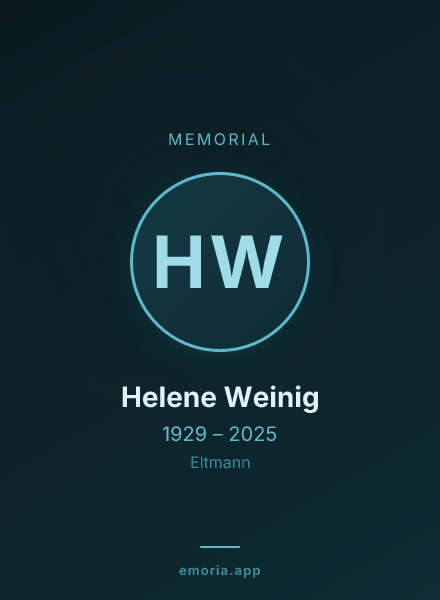 Memorial portrait of Helene Weinig