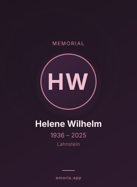 Memorial portrait of Helene Wilhelm