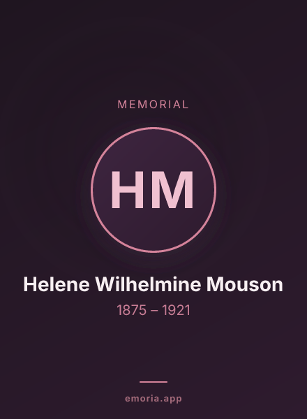 Memorial portrait of Helene Wilhelmine Mouson