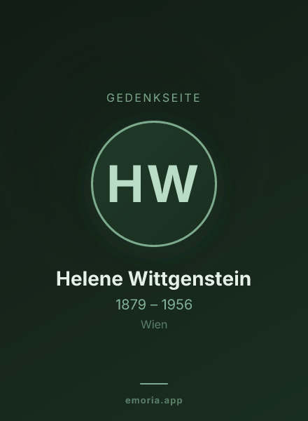 Gedenkportrait von Helene Wittgenstein