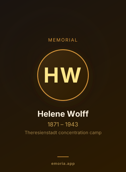 Memorial portrait of Helene Wolff