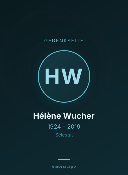 Gedenkportrait von Hélène Wucher