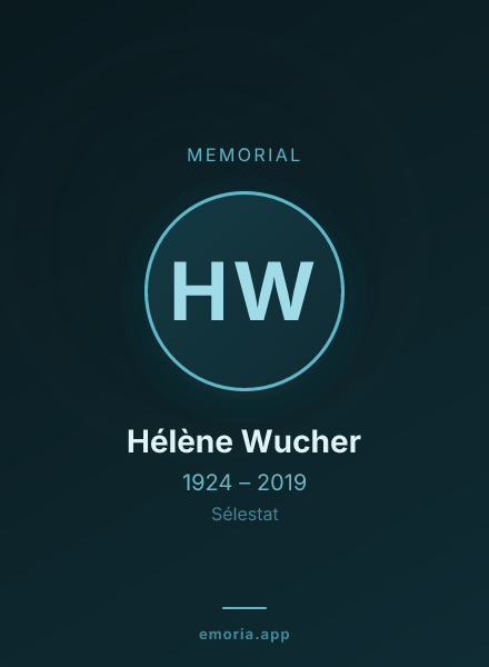 Memorial portrait of Hélène Wucher
