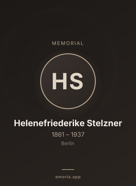 Memorial portrait of Helenefriederike Stelzner