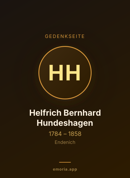 Gedenkportrait von Helfrich Bernhard Hundeshagen