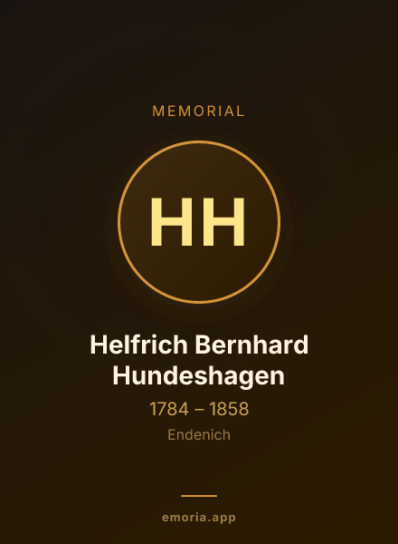 Memorial portrait of Helfrich Bernhard Hundeshagen