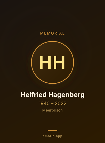 Memorial portrait of Helfried Hagenberg