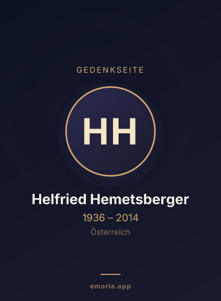Gedenkportrait von Helfried Hemetsberger