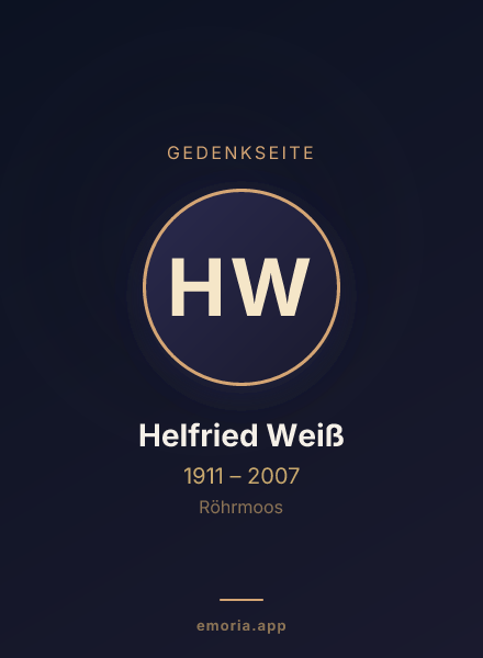 Gedenkportrait von Helfried Weiß