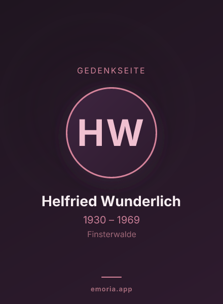 Gedenkportrait von Helfried Wunderlich